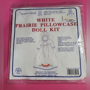 Jack Dempsey Needle Art White Prairie Pillowcase Doll Kit Pattern #228 (0528)